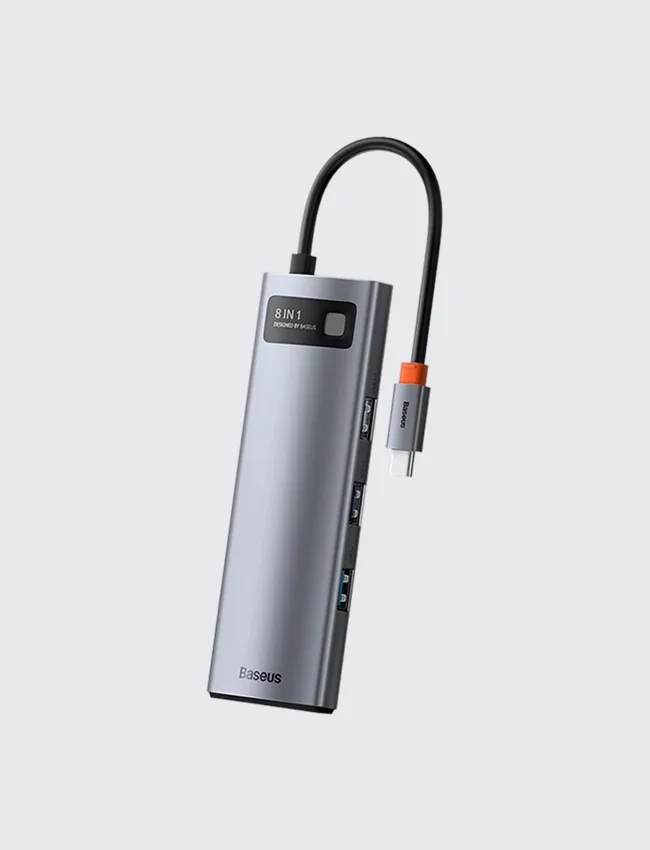 Baseus 7-in-1 USB-C Hub with Digital Power Display Hover Image